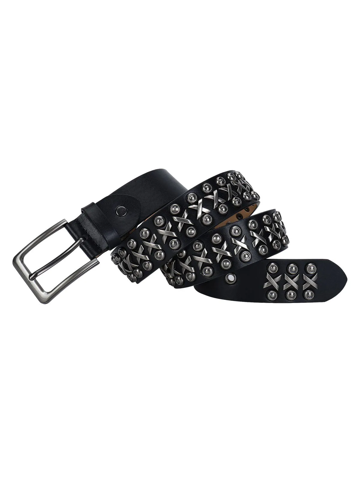 Punk Style Rivet PU Leather Belt sold by Thesupermade product image thumbnail 2