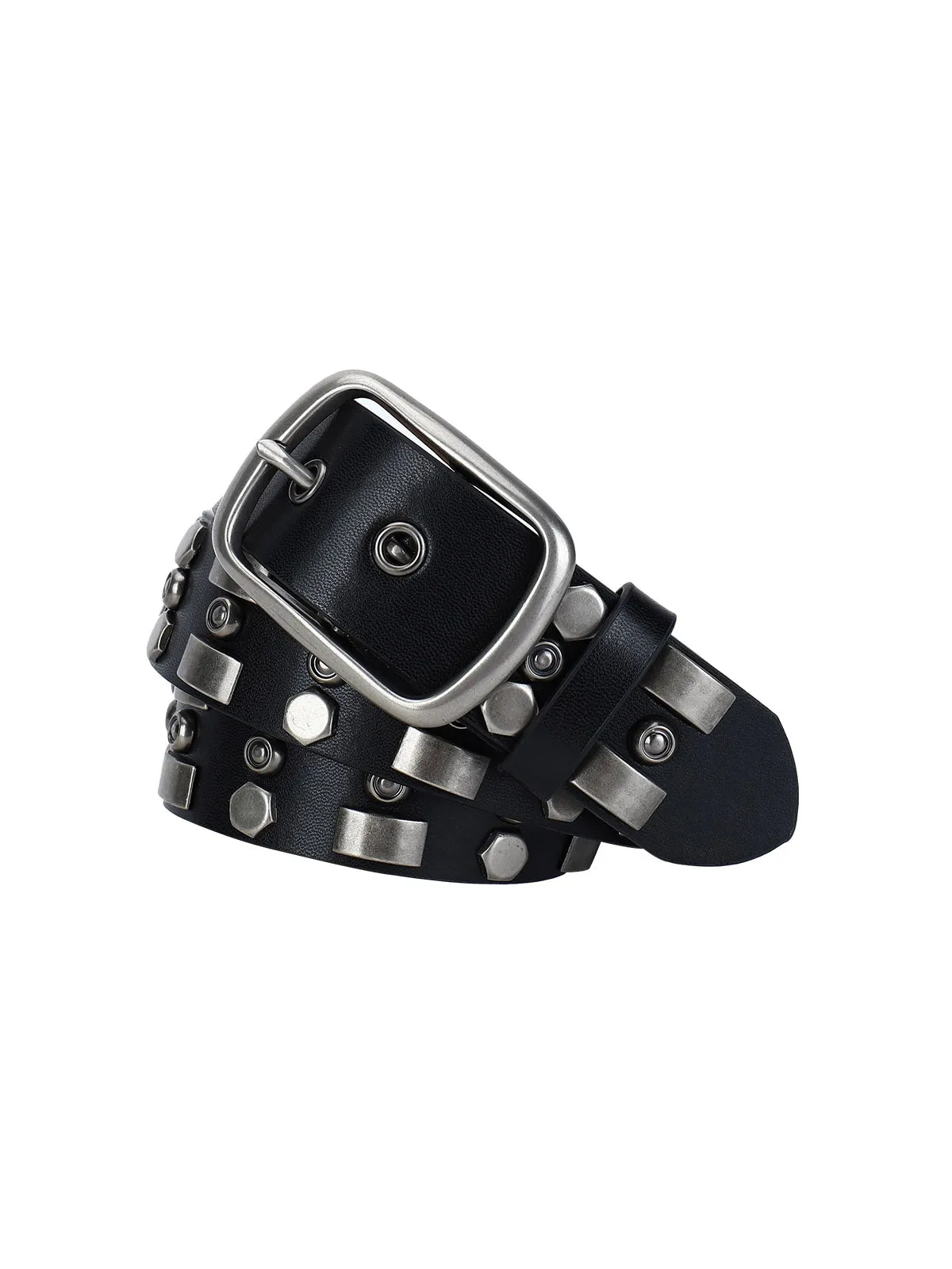 Punk Style Rivet PU Leather Belt sold by Thesupermade