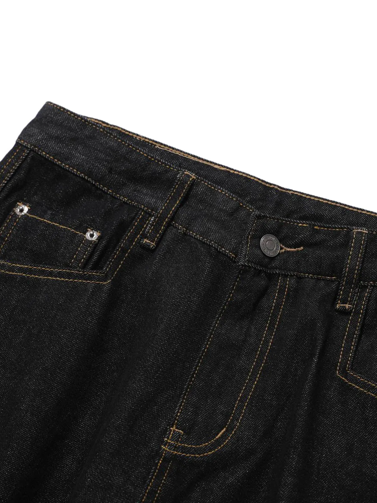 Multi-Pocket Deconstructed Washed Barrel Cargo Jeans sold by Thesupermade product image thumbnail 5