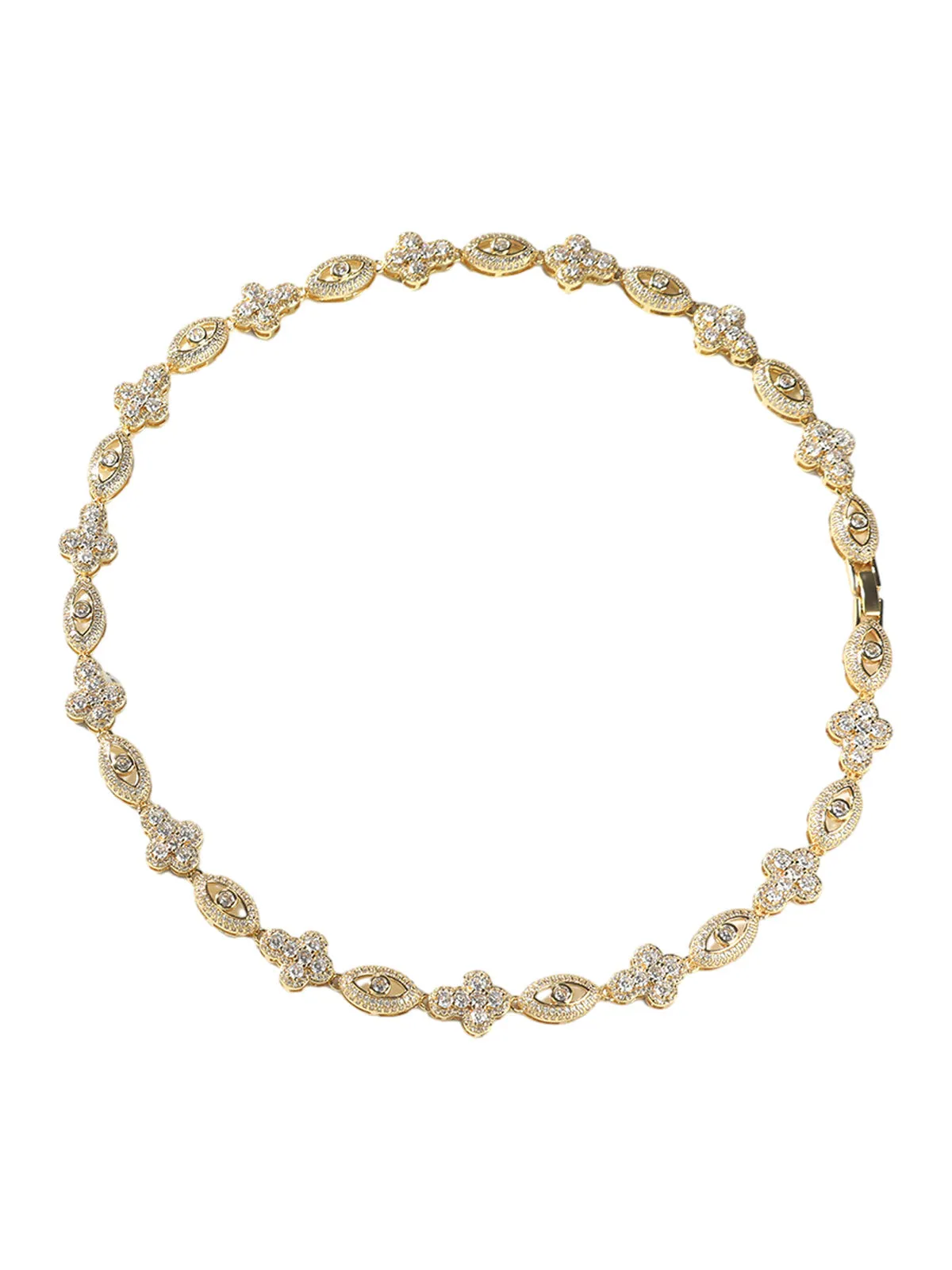 Copper Zircon Evil Eye Necklace sold by Thesupermade product image thumbnail 4