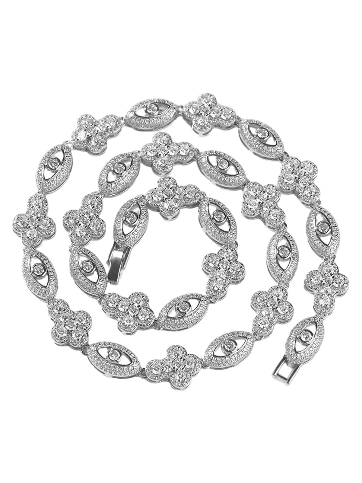 Copper Zircon Evil Eye Necklace sold by Thesupermade