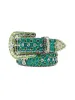 Punk Style Leather Hotflix  Rhinestone Belt sold by Thesupermade