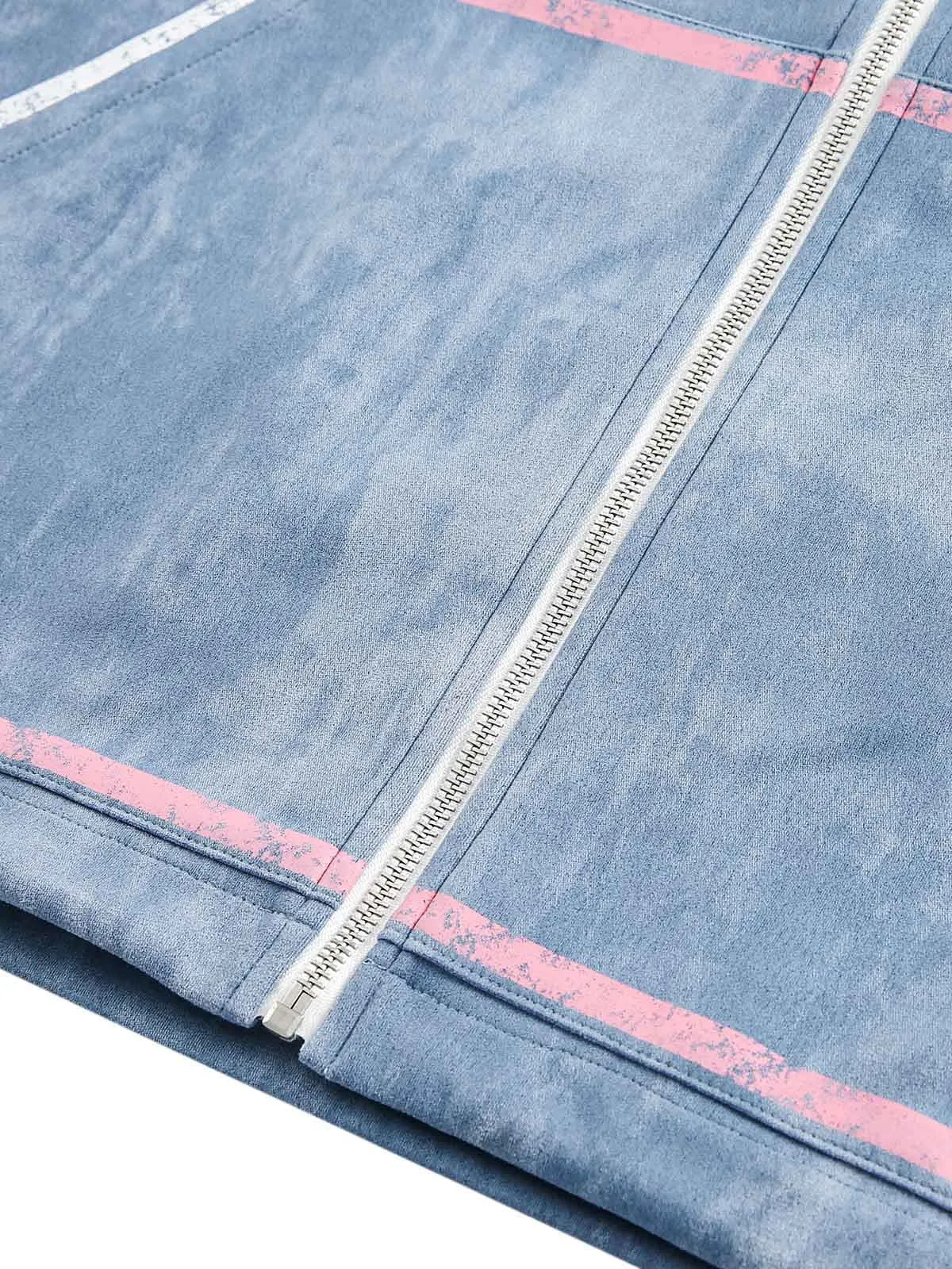 Suede Vintage Contrast Print Cardigan Jacket sold by Thesupermade product image thumbnail 4