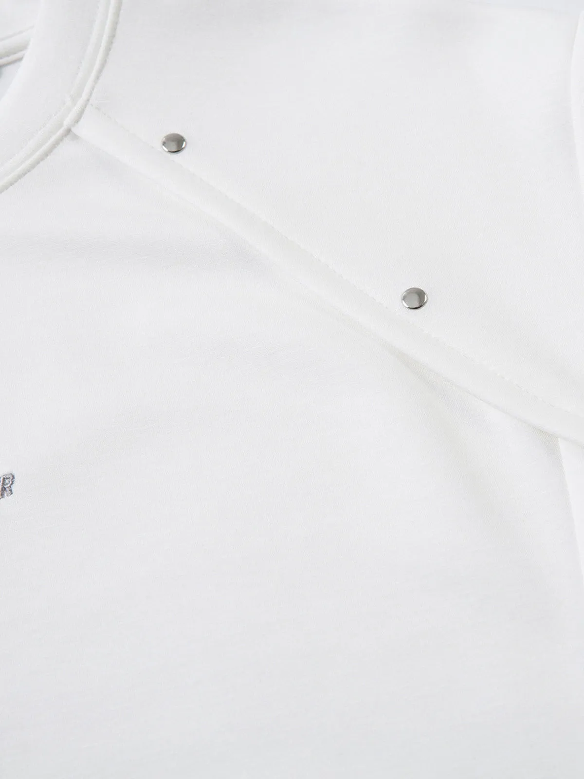 Retro Rivet Letter Embroidered T-shirt sold by Thesupermade product image thumbnail 5