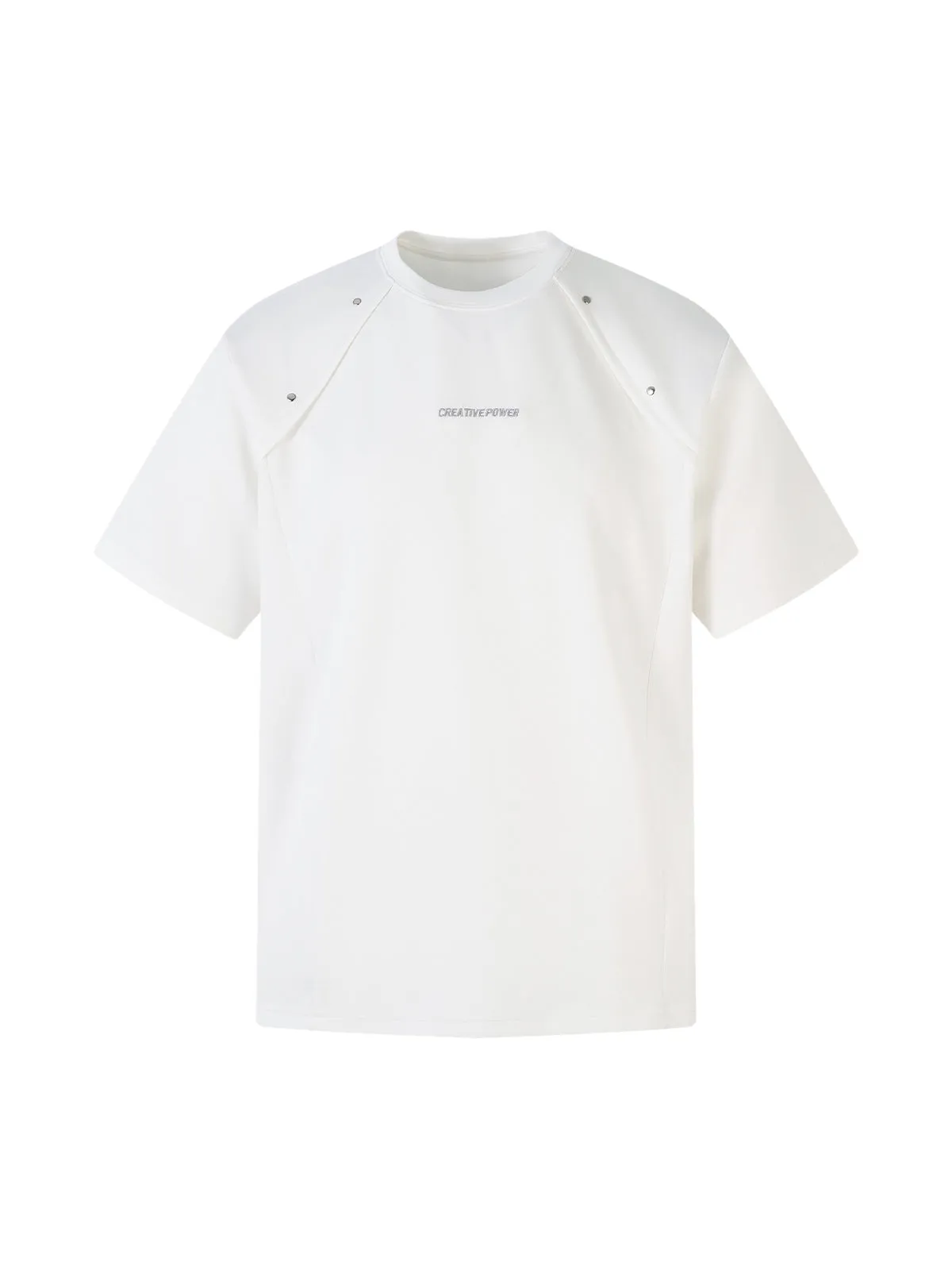 Retro Rivet Letter Embroidered T-shirt sold by Thesupermade product image thumbnail 2