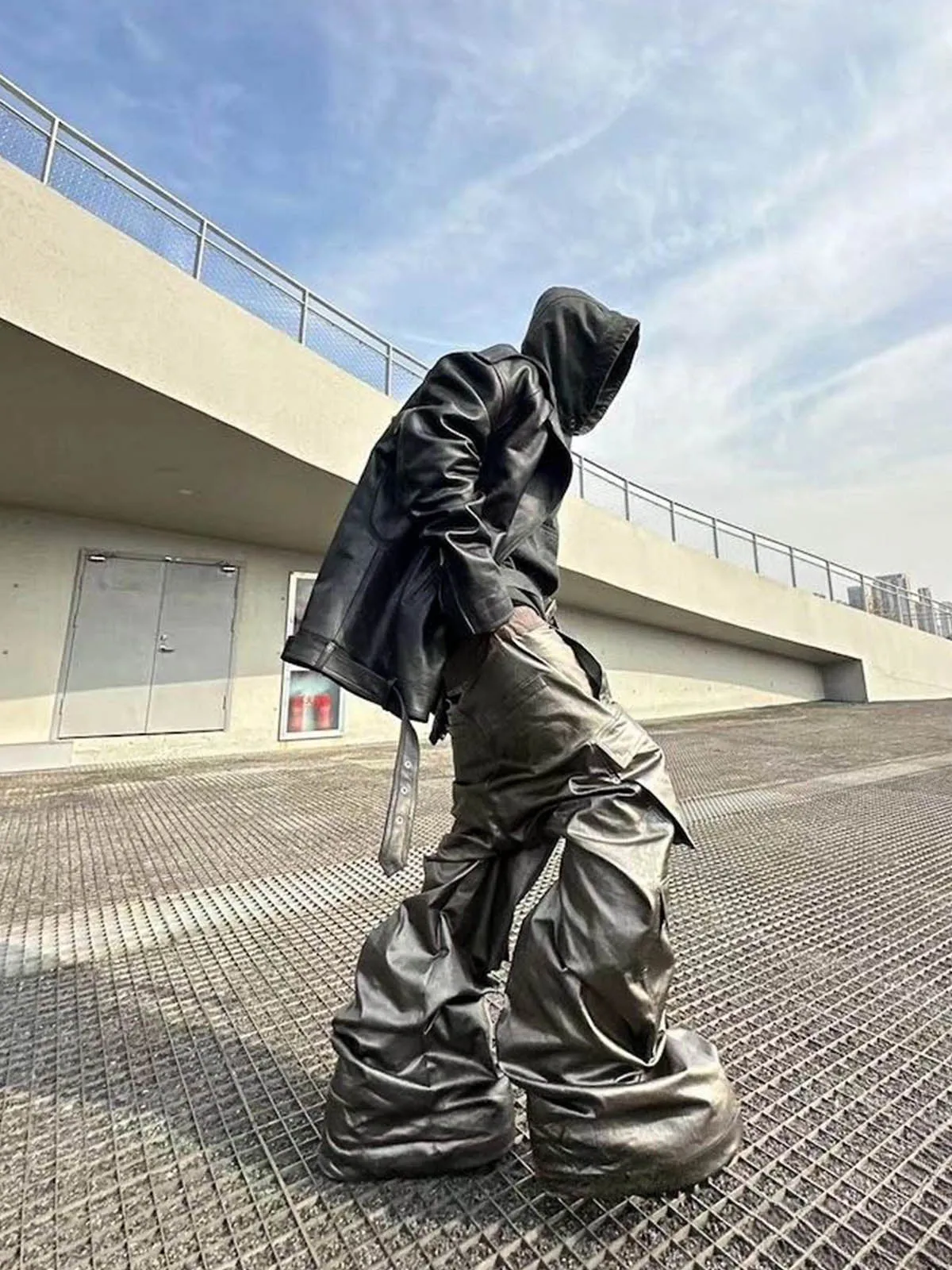 RO Style Matte Coated Leather Baggy Trousers - 2339 sold by Thesupermade product image thumbnail 5