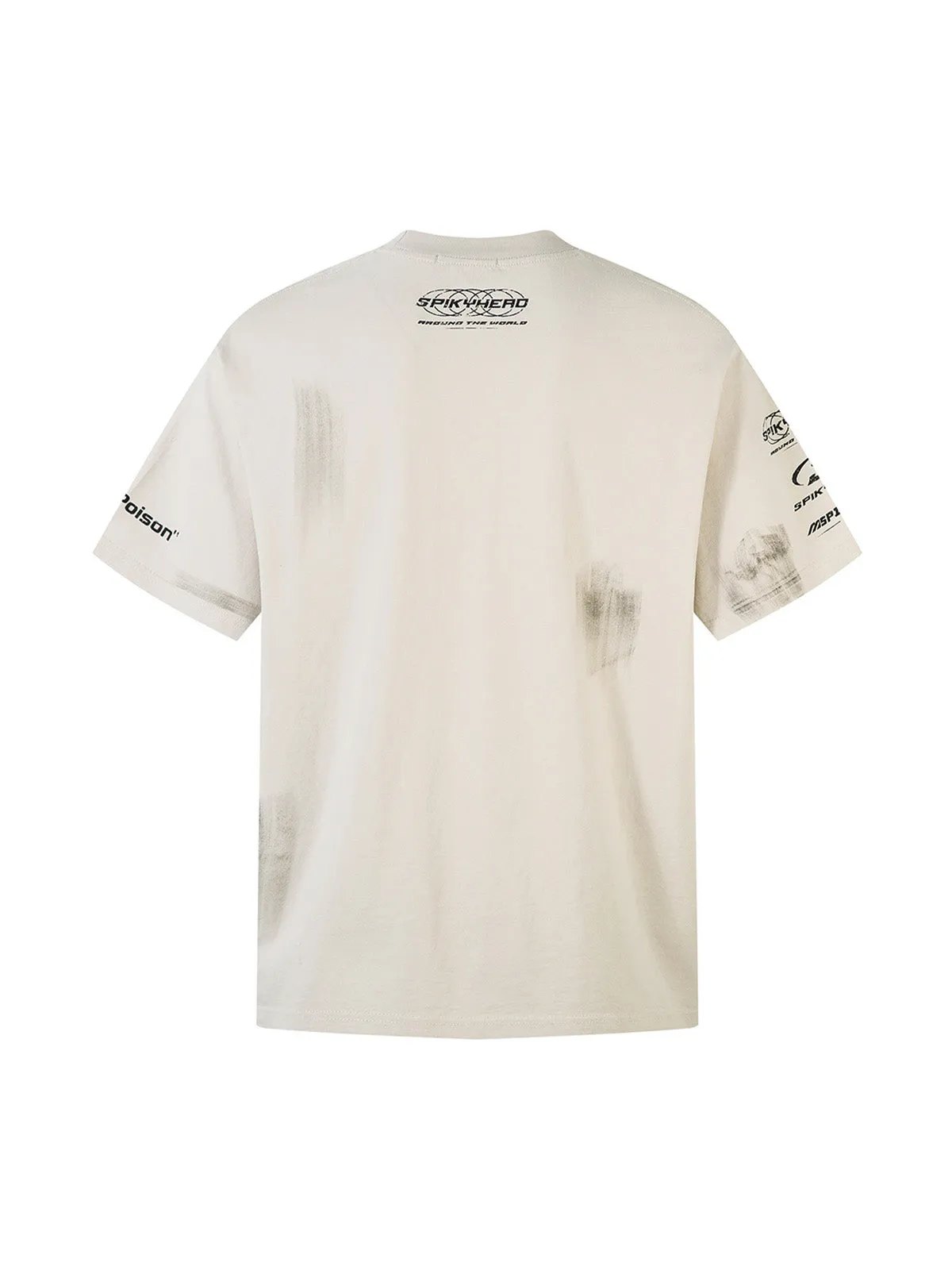 Wasteland Style Heavy Dirty Dyed Print T-shirt sold by Thesupermade product image thumbnail 4