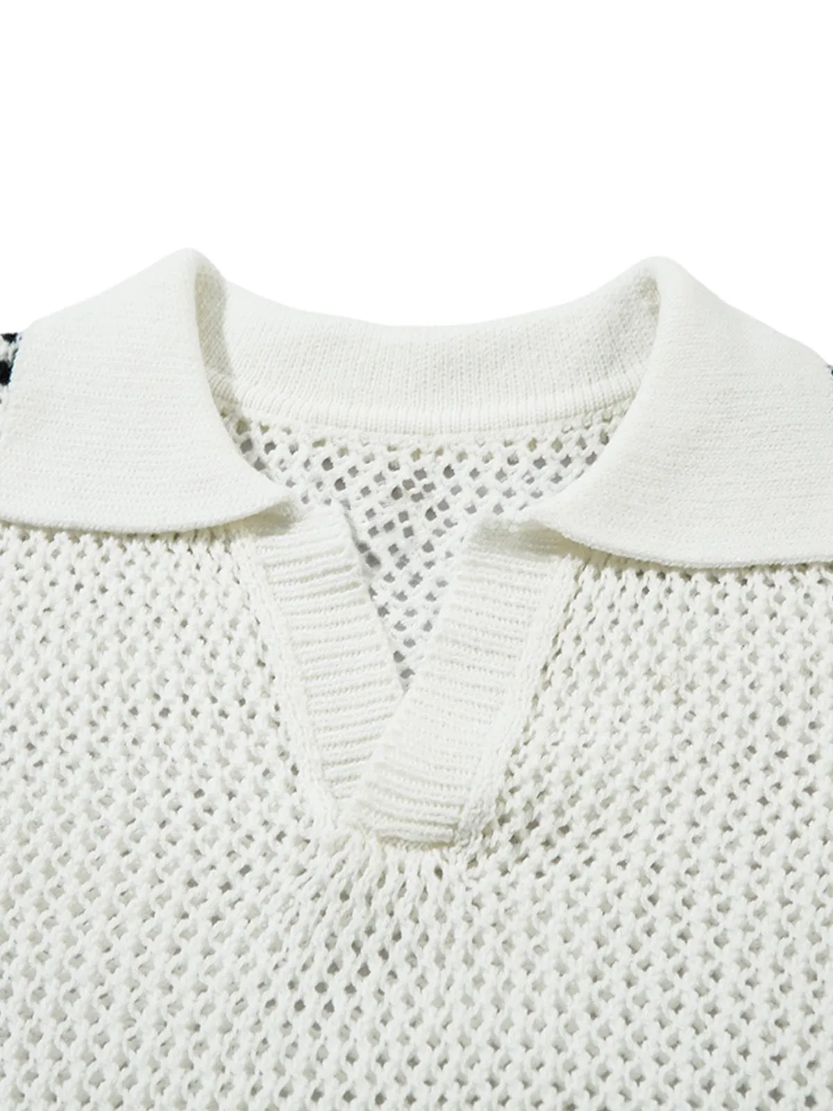 Knitted Short Sleeve Polo Sweater sold by Thesupermade product image thumbnail 5
