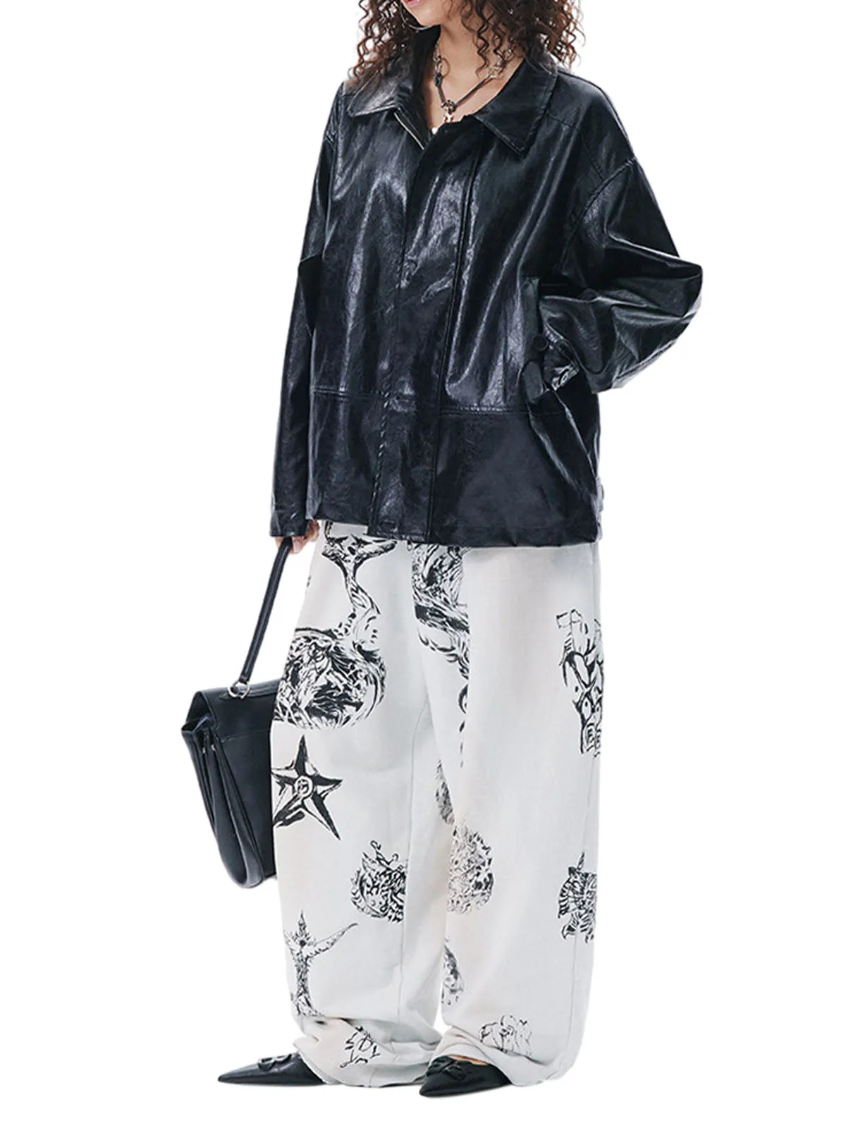 Retro Motorcycle PU Leather Jacket sold by Thesupermade product image thumbnail 2