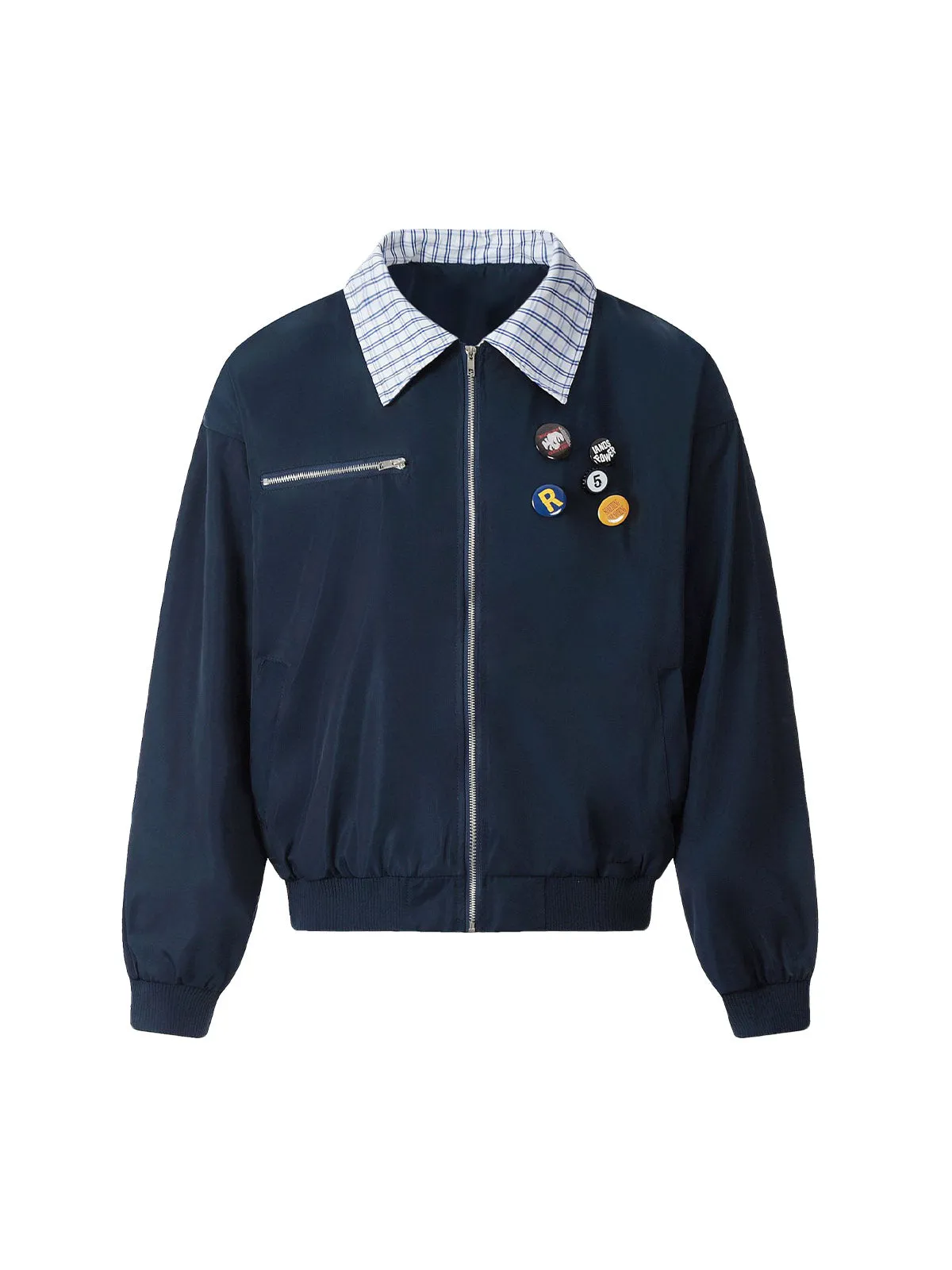 Retro Badge Stitching Work Jacket sold by Thesupermade product image thumbnail 2