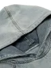 Embroidered Washed Distressed Denim Hoodie sold by Thesupermade