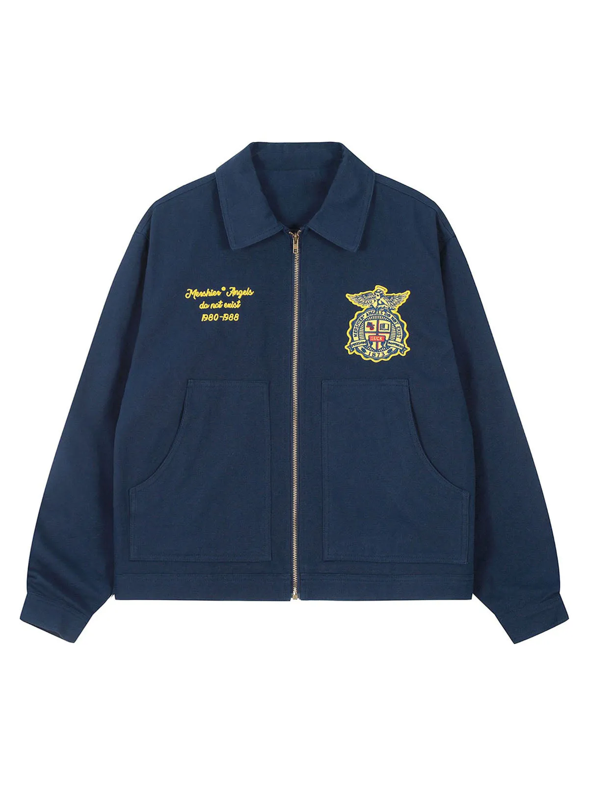 Retro Embroidered Badge Work Jacket sold by Thesupermade product image thumbnail 3