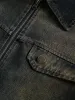 Washed Distressed Multi-Pocket Denim Jacket sold by Thesupermade
