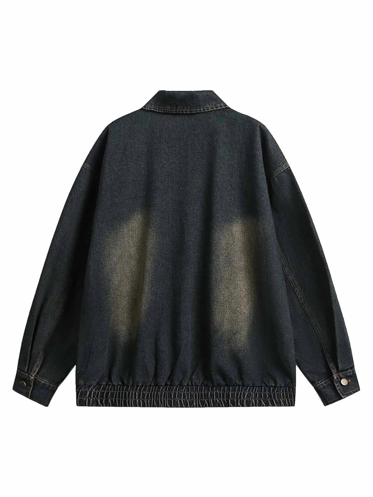 Washed Distressed Multi-Pocket Denim Jacket sold by Thesupermade product image thumbnail 2