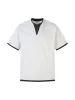 Contrast Color Stitching Faux Two-Piece T-shirt sold by Thesupermade