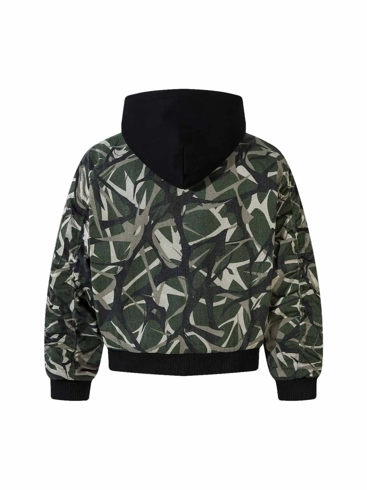 Camouflage Faux Two-Piece Hooded Bomber Jacket sold by Thesupermade product image thumbnail 3