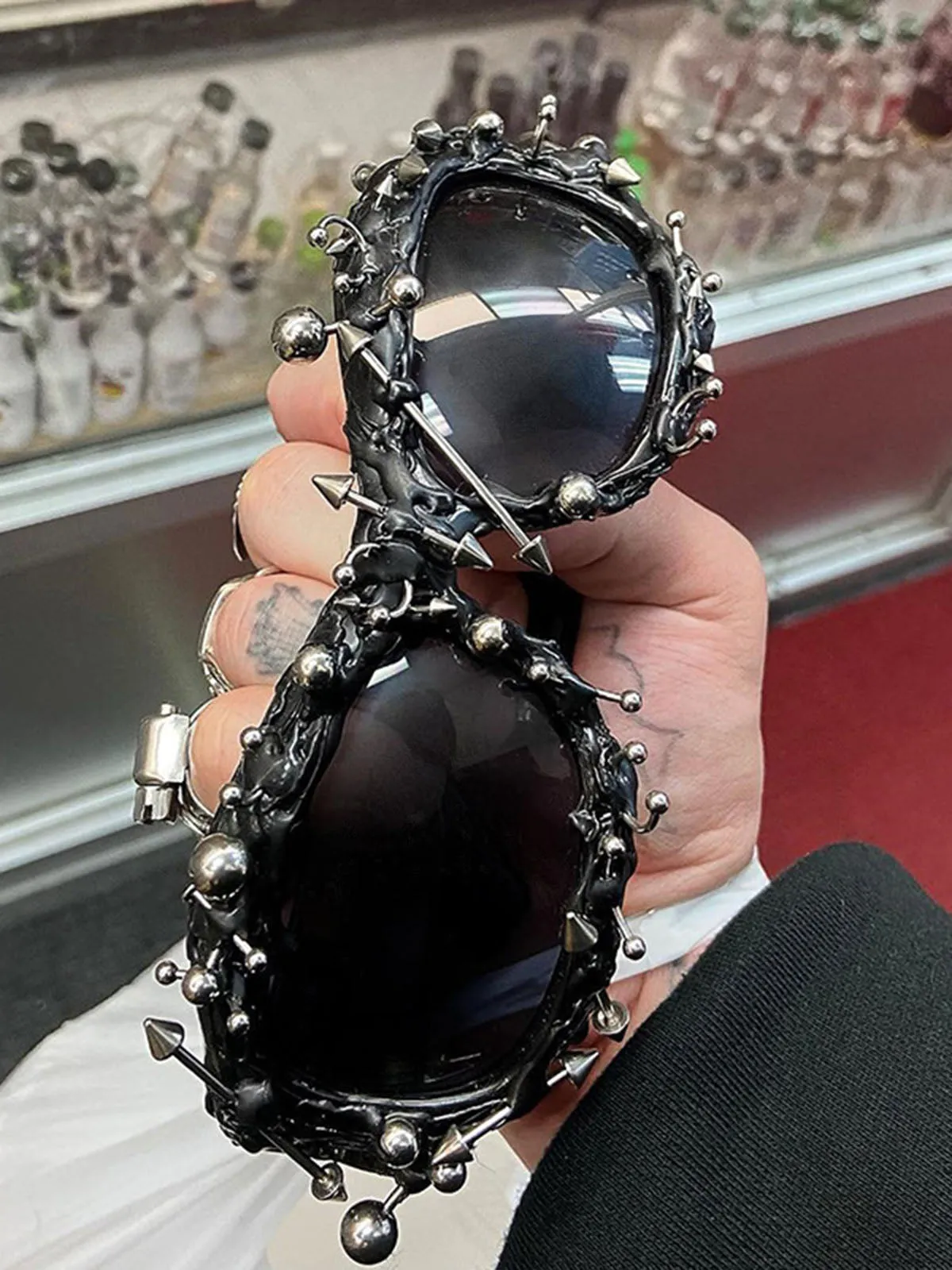 Rivet Punk Style Sunglasses sold by Thesupermade product image thumbnail 3