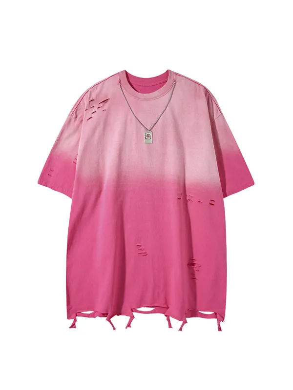 Tie -Dye Tattered Edge Necklace T-shirt sold by Thesupermade