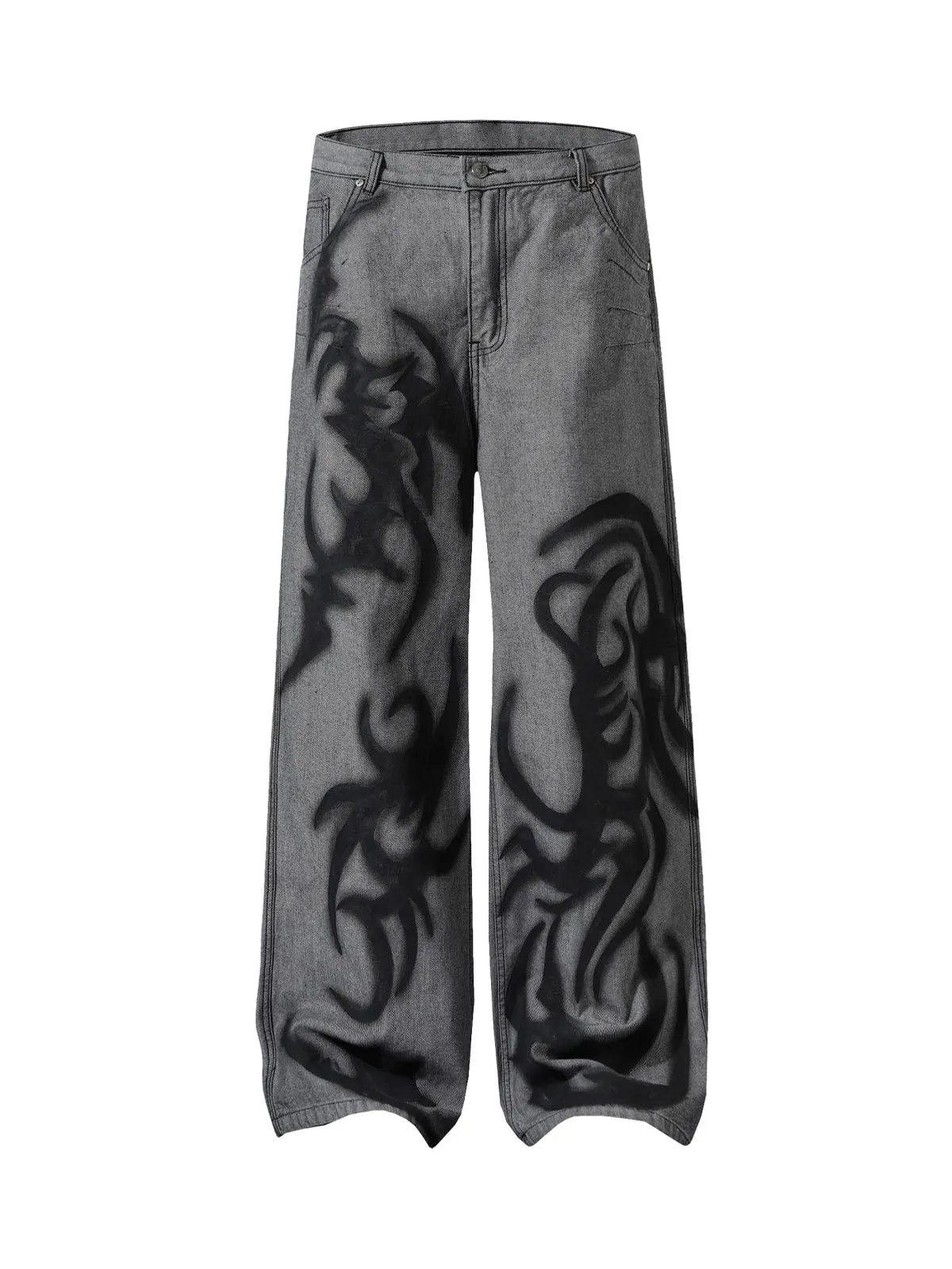 Tribal Tattoo Print Baggy Jeans sold by Thesupermade
