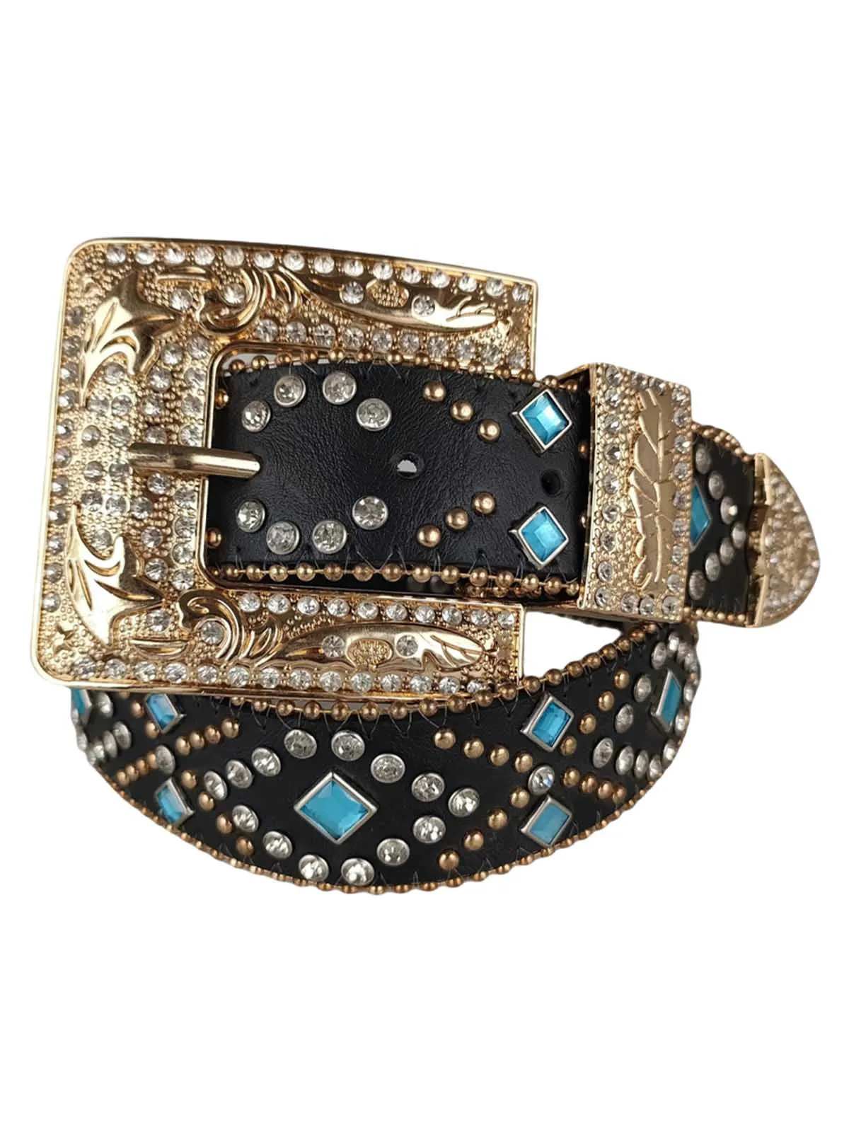 Retro Rhinestone Studded Belt sold by Thesupermade product image thumbnail 5