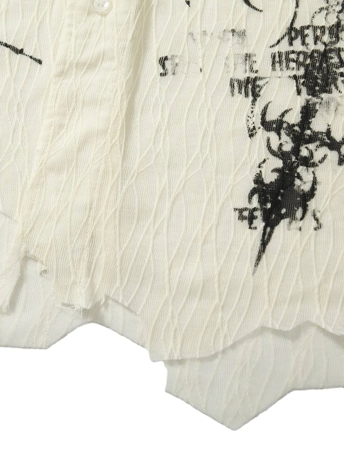 Irregular Pleated Print Shirt sold by Thesupermade product image thumbnail 5