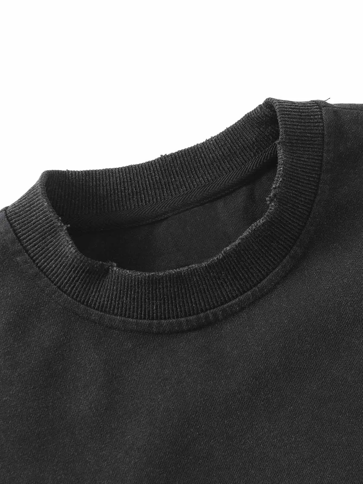 Ripped Faux Two-Piece Crew Neck T-Shirt sold by Thesupermade product image thumbnail 5