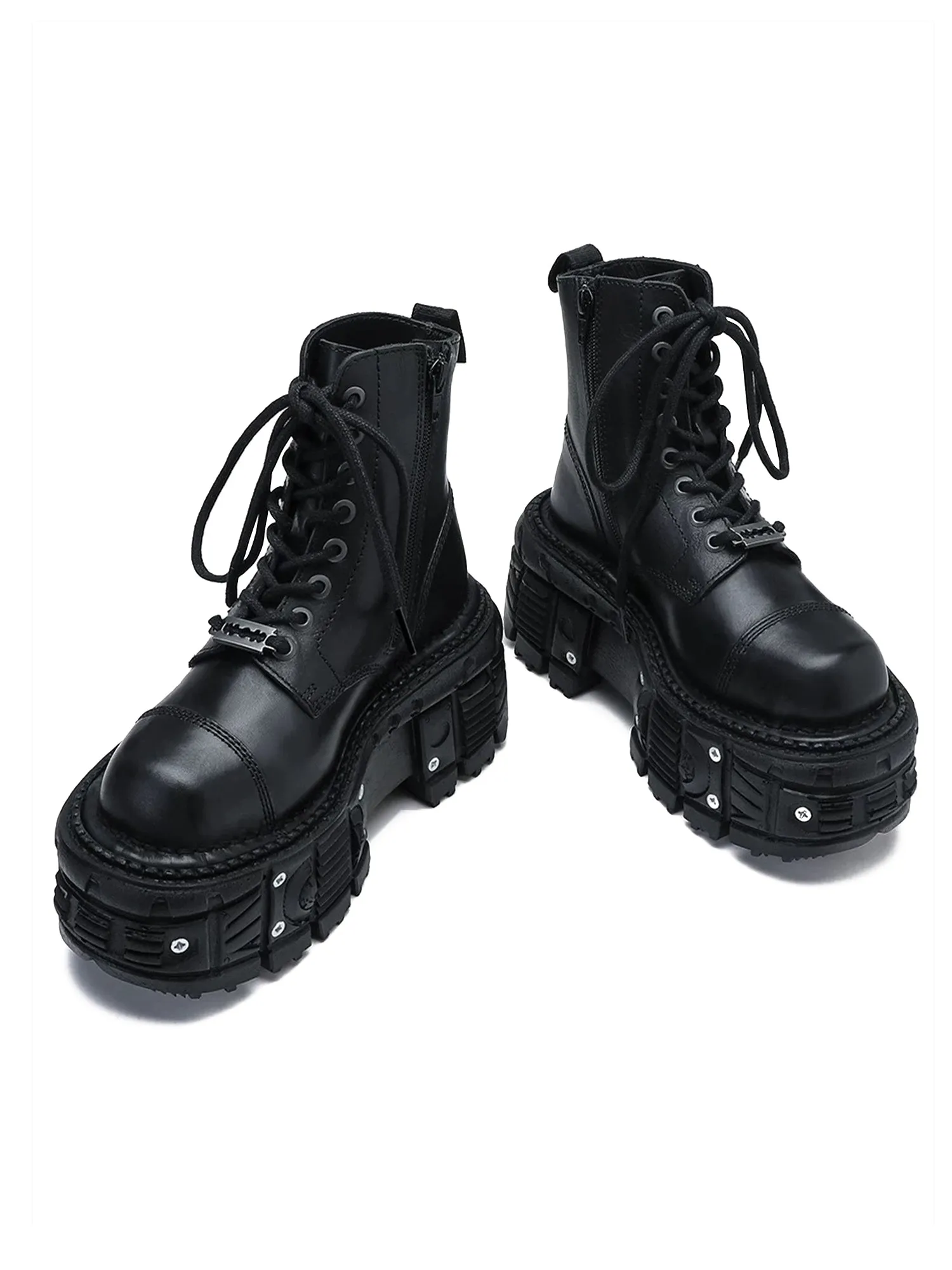 Studded Leather Platform Boots sold by Thesupermade product image thumbnail 4