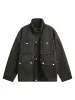 Retro Washed Distressed Multi-Pocket Work Jacket sold by Thesupermade