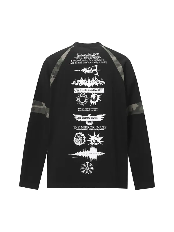 Camouflage Stitching Motocycle Style Long Sleeve T-Shirt sold by Thesupermade