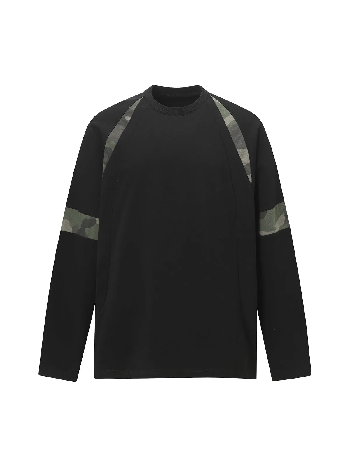 Camouflage Stitching Motocycle Style Long Sleeve T-Shirt sold by Thesupermade product image thumbnail 2