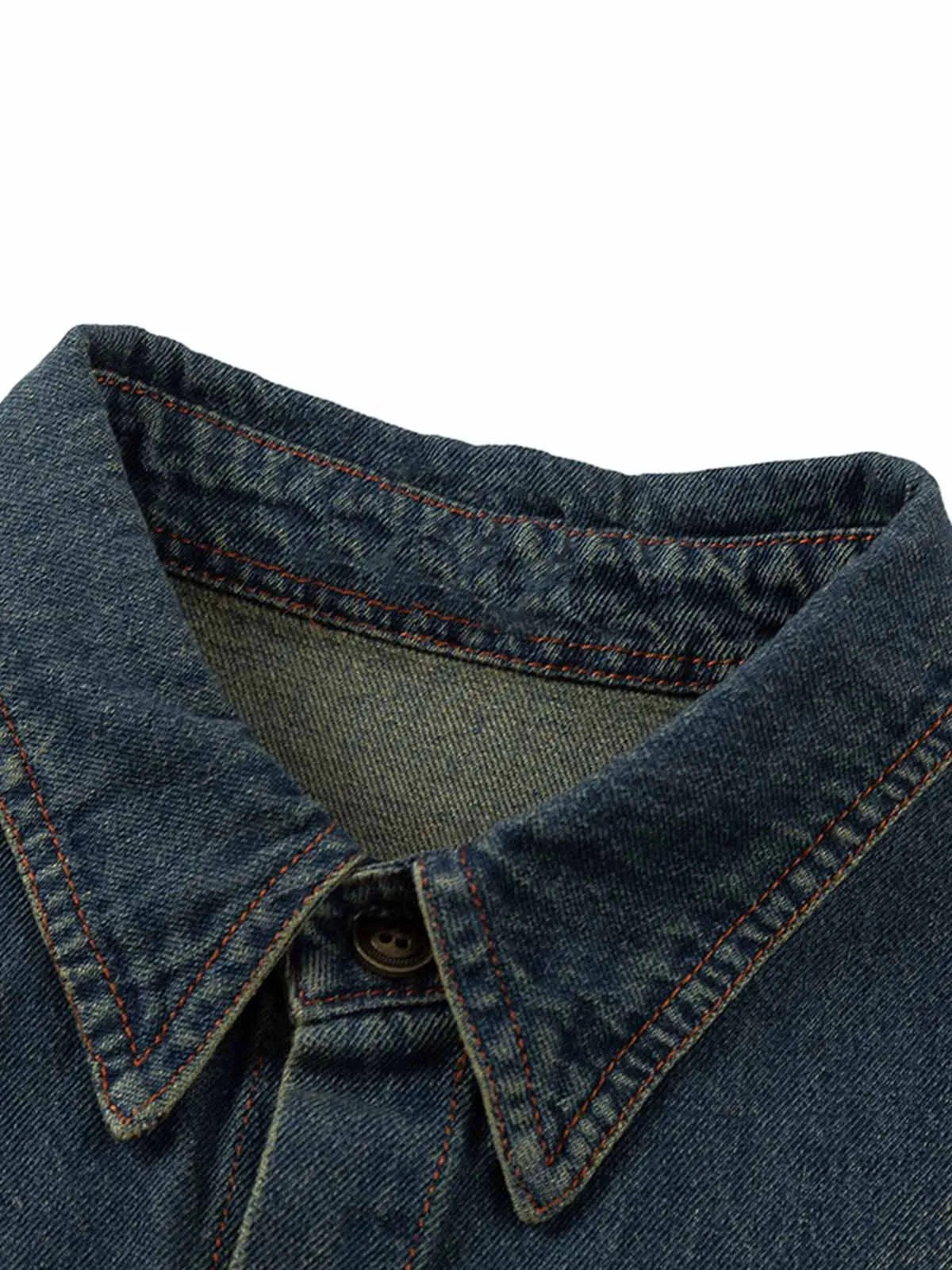 Raw Edge Denim Shirt sold by Thesupermade product image thumbnail 4