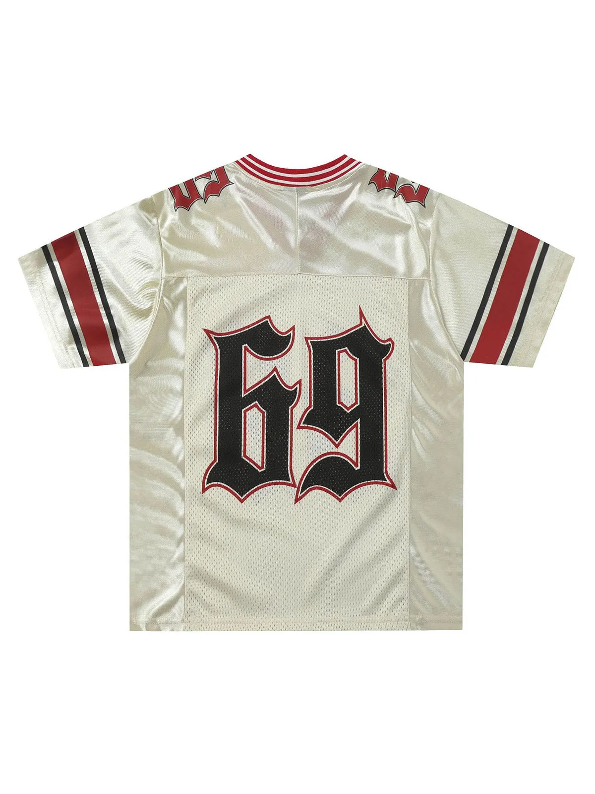 Print Jersey V-Neck T-shirt sold by Thesupermade product image thumbnail 2