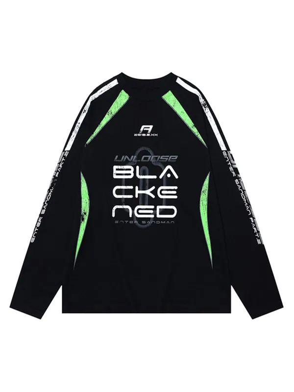 Retro Jersey Oversized Long Sleeves T-Shirt made by Thesupermade