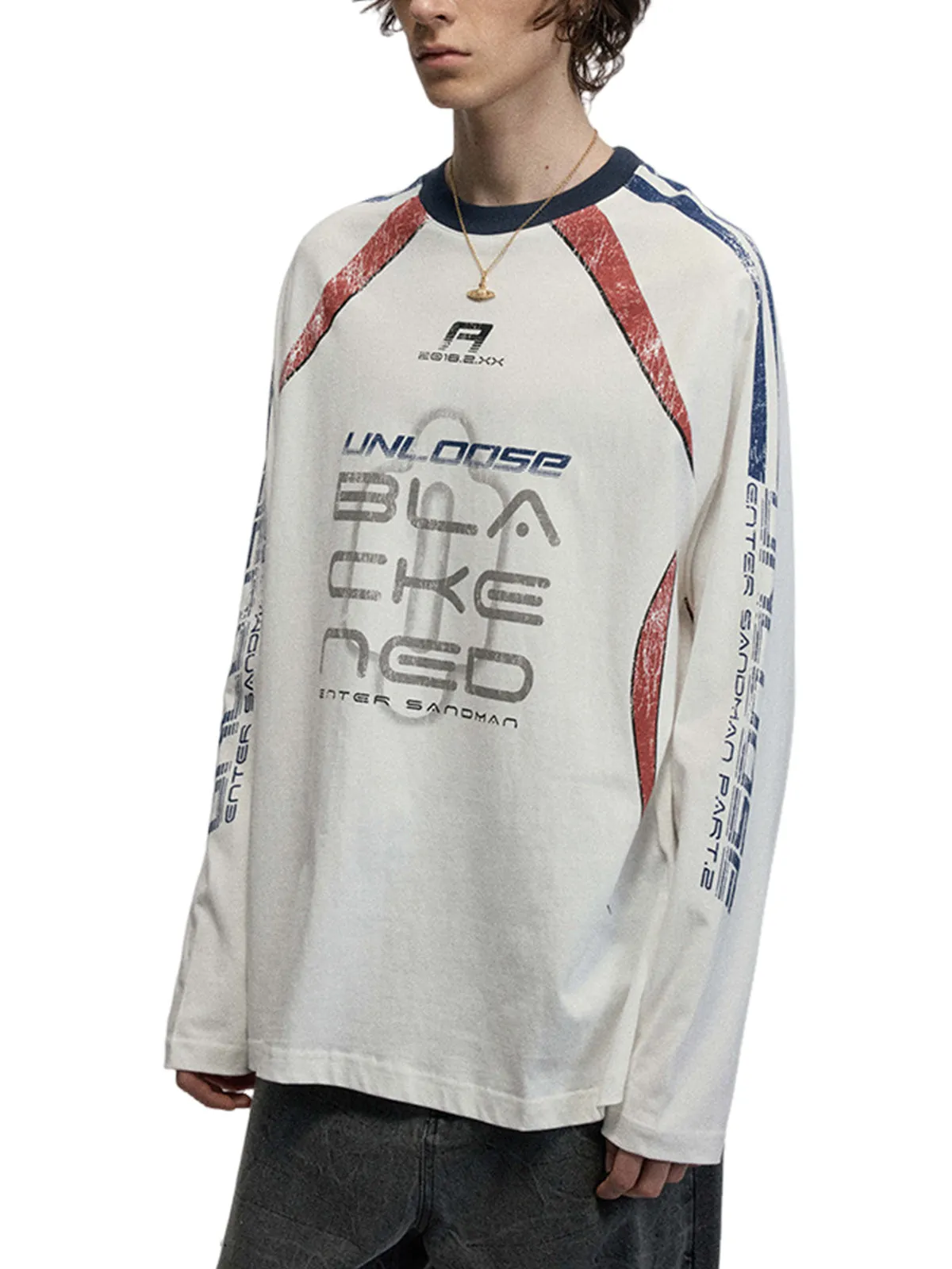 Retro Jersey Oversized Long Sleeves T-Shirt sold by Thesupermade product image thumbnail 5