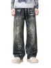 Print Hand-Painted Graffiti Drawstring Baggy Jeans sold by Thesupermade