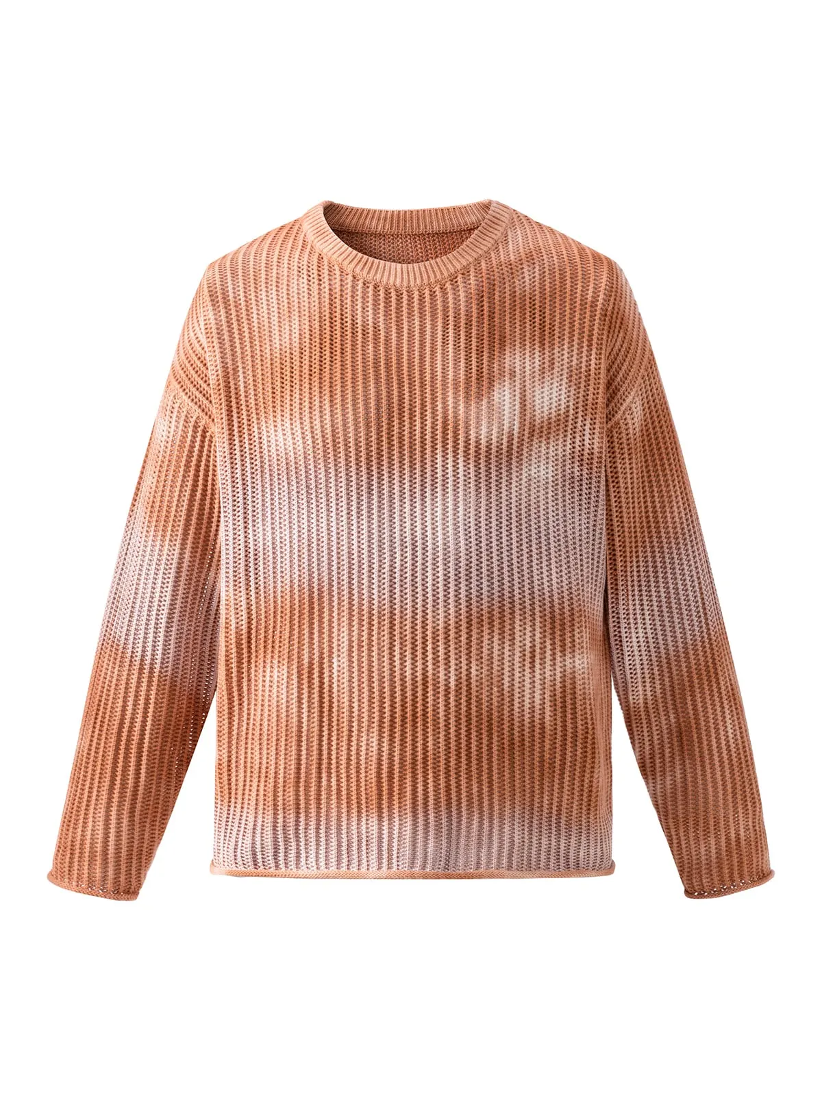 Gradient Ombre Knit Crew Neck Sweater sold by Thesupermade