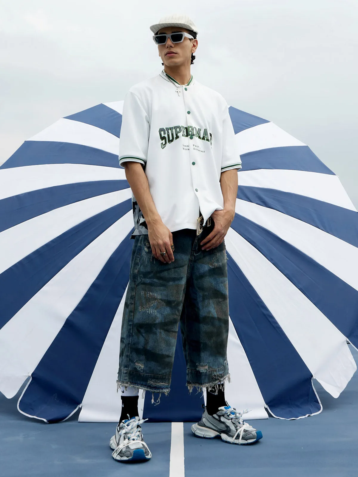 Original Camouflage Spliced Baseball T-Shirt - 2350 sold by Thesupermade product image thumbnail 2