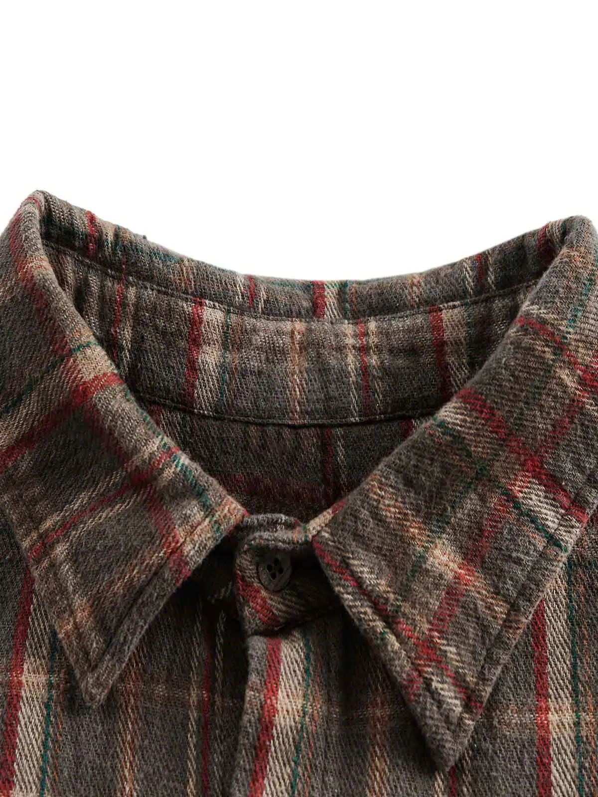 Vintage Plaid Tie-Dye Long Sleeve Shirt sold by Thesupermade product image thumbnail 5