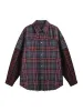 Retro Faux Two-Piece Plaid Shirt sold by Thesupermade