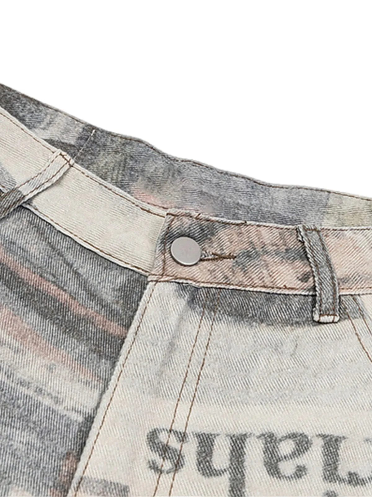 Graffiti Newspaper Baggy Jeans - 2404 sold by Thesupermade product image thumbnail 4