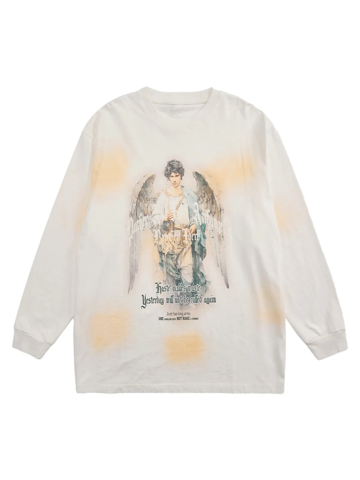 Thesupermade Vintage Angel Graphic Long Sleeve T-Shirt sold by Thesupermade