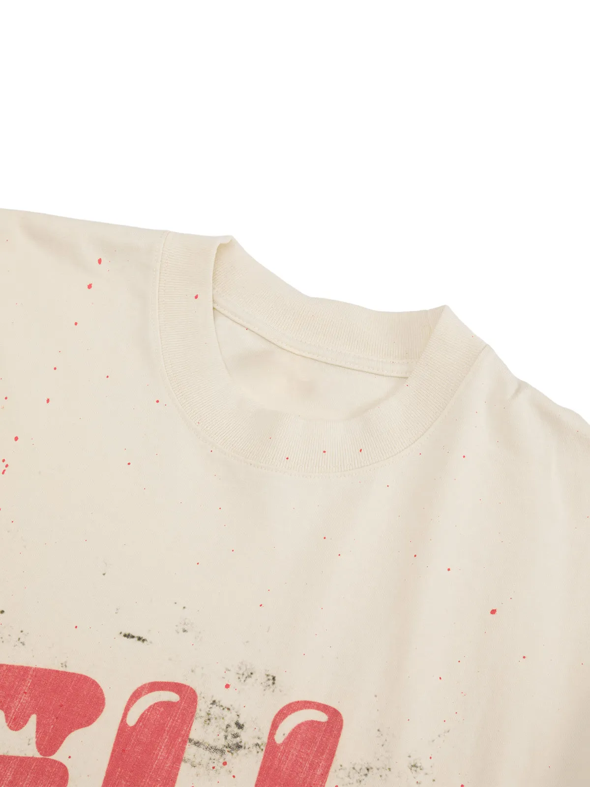 Retro Washed Dissolved Heart T-shirt sold by Thesupermade product image thumbnail 3