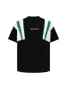Retro Contrast Color Stitching Embroidered Letter T-shirt sold by Thesupermade
