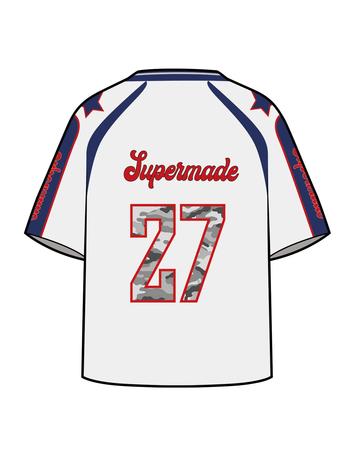Original Camo Number 27 Sports Jersey T-Shirt sold by Thesupermade product image thumbnail 2