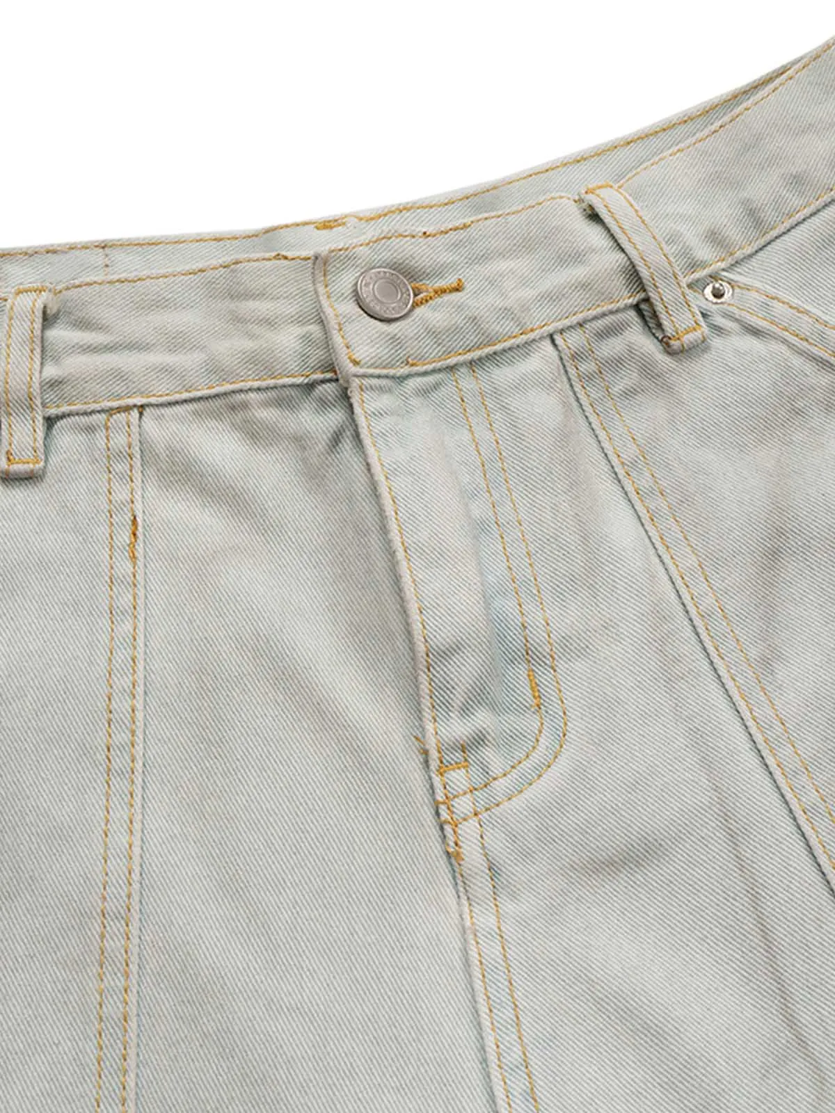 Washed High-Waisted Baggy Jeans sold by Thesupermade product image thumbnail 3