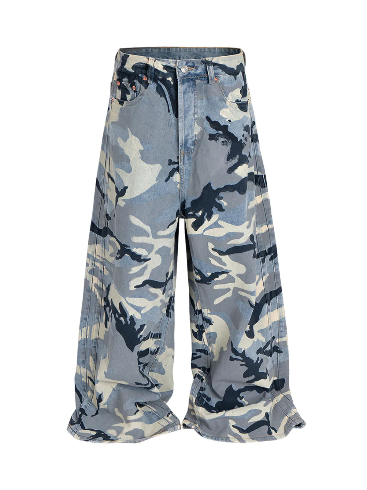 Street Retro Camouflage Baggy Jeans - 2395 sold by Thesupermade