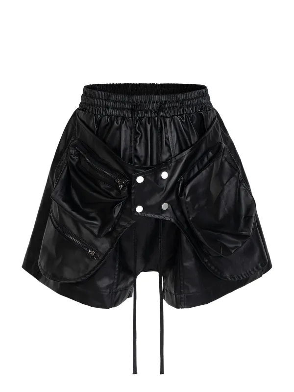 Wax Coated Button Deconstructed Foam Boxing Shorts sold by Thesupermade