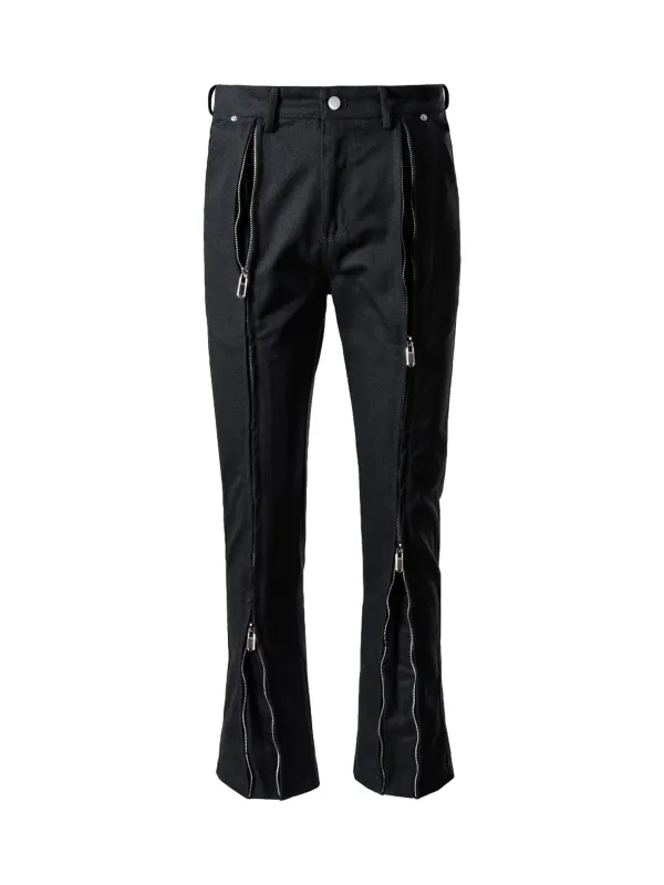 Two-Way Zipper Flare Pants sold by Thesupermade