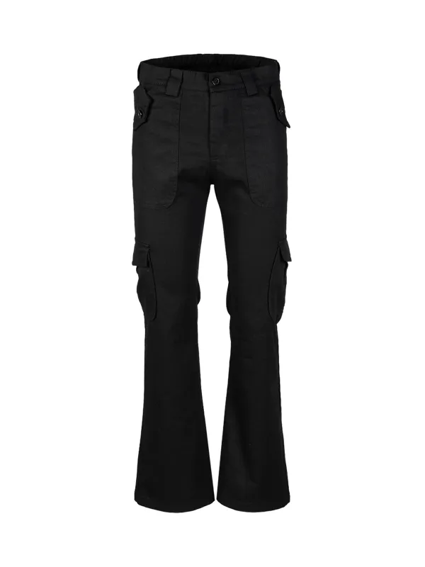 Multi-Pocket Slim Fit Flare Pants sold by Thesupermade