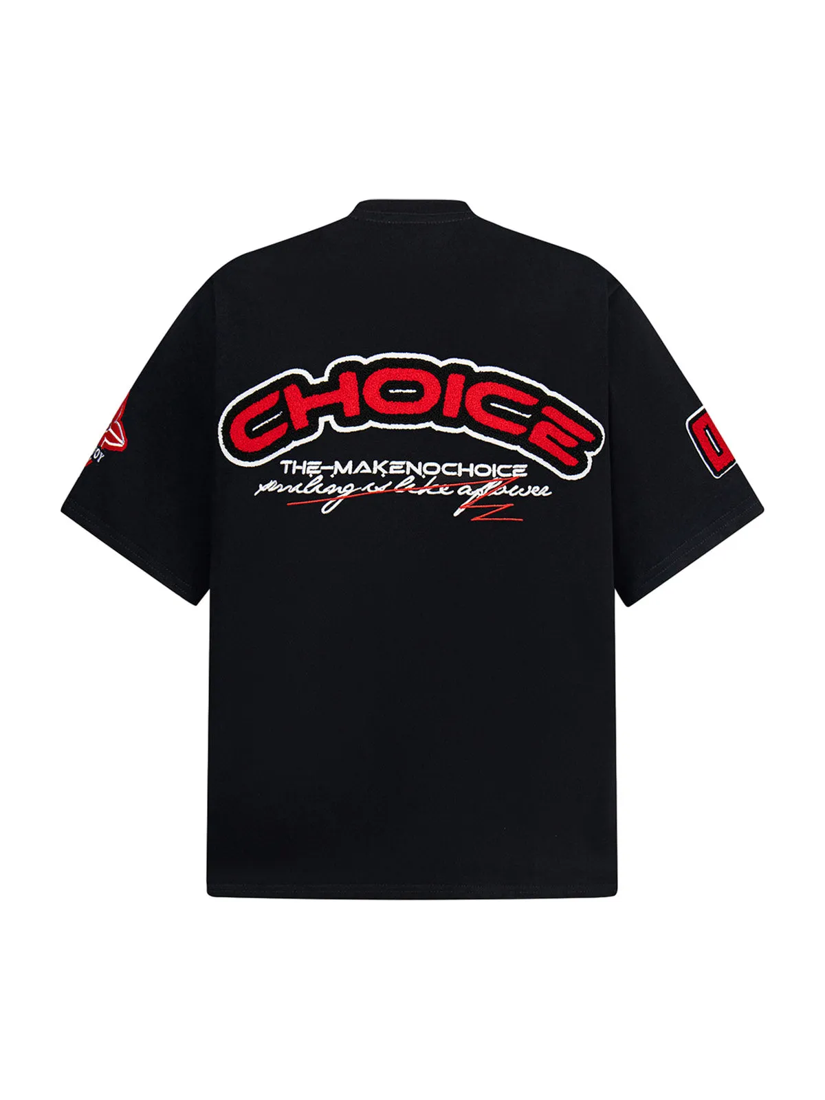 Retro Motorcycle Style Heavy Patch Embroidered T-shirt sold by Thesupermade product image thumbnail 2
